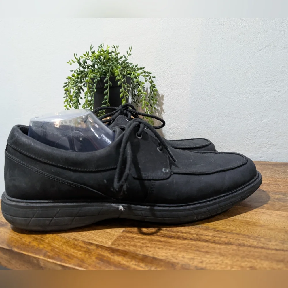 Merrell Men's World Vue Lace Oxford Black Full Grain Leather‎ (SZ 14) J94031